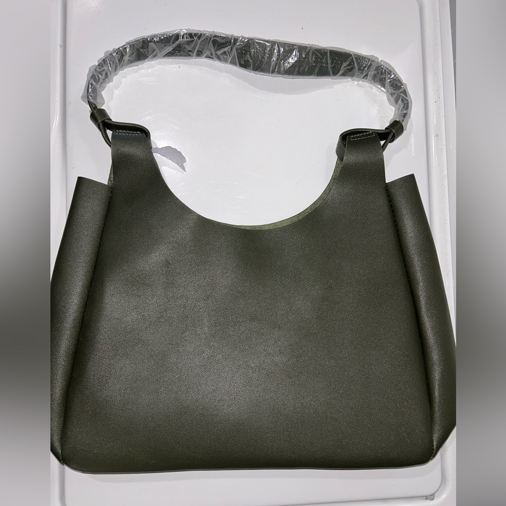Neiman Marcus Olive Shoulder Bag